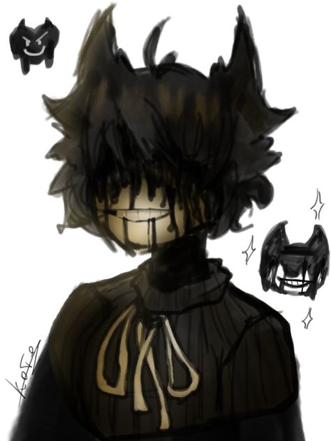 Emo Boy Art, Bendy Y Boris, Creative Drawing Prompts, Cartoon World, Drawing Prompt, Bendy And The Ink Machine, Creepy Art, Spiderman Art, Creative Drawing