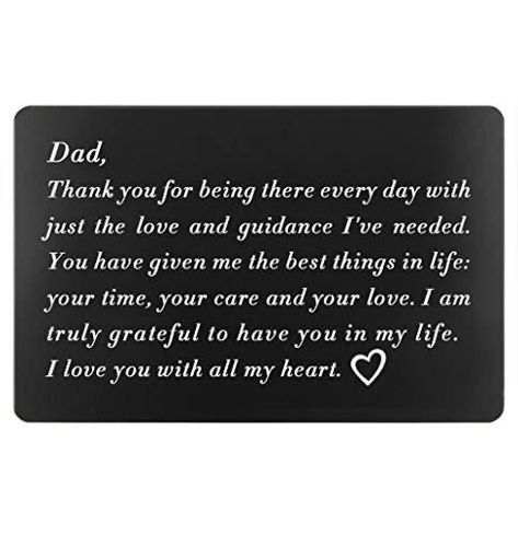 Father Birthday Quotes, Dad Birthday Quotes, Engraved Wallet Insert, Gifts For Dad From Daughter, Christmas Presents For Dad, Father's Day Message, Best Dad Quotes, Birthday Gifts For Dad, Fathers Day Gifts Ideas