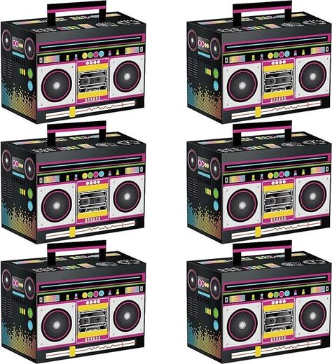 Amazon.com: Hegbolke Novelty Boom Favors Boxes - 80s Theme Boom Box 80’s Theme Retro Decorations 1980s Hip Hop Party Supplies Table Centerpieces for Retro Party, Hip Hop Party, 80s Theme Party : Toys & Games Retro Theme Party, Music Themed Parties, 80s Theme Party, Hip Hop Party, 80s Theme, Boom Box, Party Toys, Party Favor Boxes, Retro Party