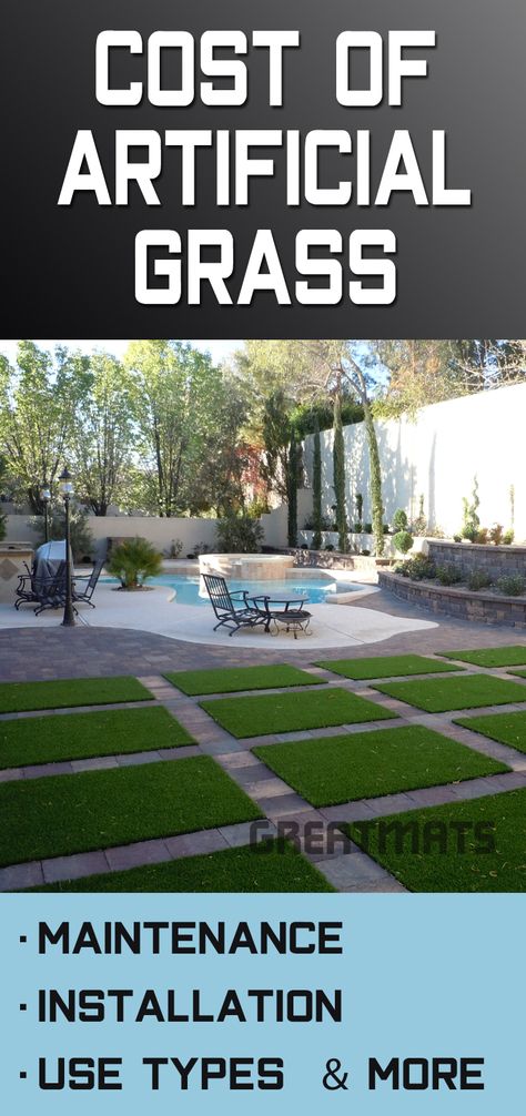 Front Yard Landscaping Astro Turf, Grass Turf Backyard, Artificial Grass With Pavers, Turf Grass Backyard Ideas, Artificial Grass Landscaping Ideas, Synthetic Grass Ideas, Faux Grass Backyard, Backyard Turf Play Areas, Artificial Grass Backyard Landscapes