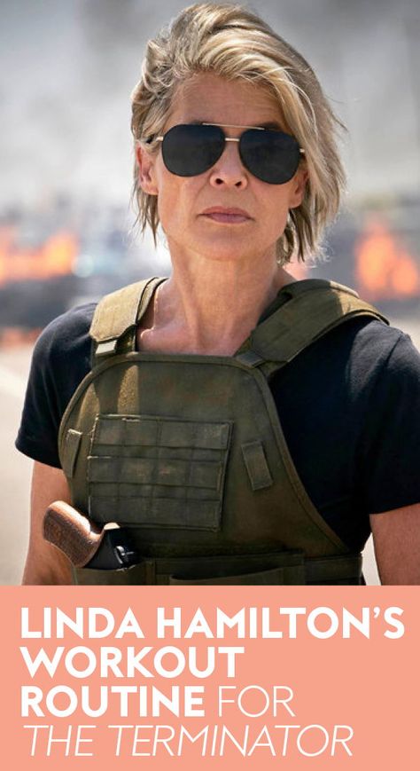 #LindaHamilton's workout routine for the #terminator. #movies #actionmovies #terminatormovies #fitnessroutine Linda Hamilton Hair, Linda Hamilton Terminator Workout, Hamilton Workout, Terminator Aesthetic, Military Hairstyles For Women, Linda Hamilton Terminator 2, Sarah Connor Terminator, Linda Hamilton Terminator, Terminator Dark Fate