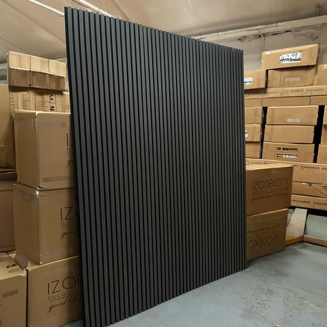 Sound Panels Decorative, Acoustic Panels Wall Design, Black Wall Panel, Pvc Wall Panels Designs, Acoustic Wood Wall Panels, Antique Stone Wall, Add Aesthetic, Brick Wall Paneling, Black Feature Wall