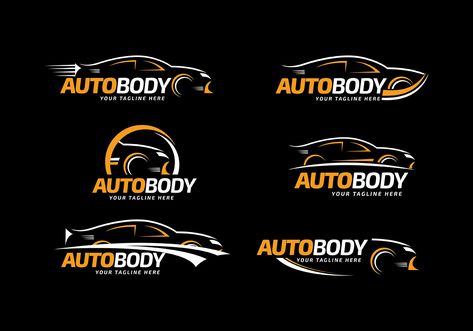 Collection Car Auto Body Logo Template. Set of Modern Car Illustration Templates by Visionheldup.  #car #colorfulbackground #carro #camionpattern #truck #vector #vecteezy #cartemplate #carlogo Auto Shop Logo, Logo Design Samples, Body Logo, Barber Logo, Car Logo Design, Lab Logo, Free Logo Templates, Decor Logo, Auto Body Shop