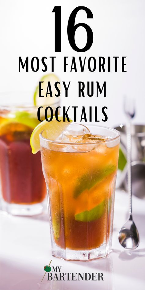 Sailor Jerry Rum Recipes Cocktails, Bumbu Rum Cocktails Recipes, Easy Rum Cocktails Recipes, Mixed Drinks With Spiced Rum, Mixed Rum Drinks, 151 Rum Drinks Recipes, Rum Alcoholic Drinks, Simple Rum Cocktail Recipes, Drinks To Make With Rum