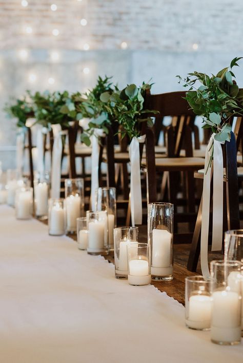 Wedding Church Decor, Aisle Decorations, Wedding Isles, Church Wedding Decorations, Wedding Aisle Decorations, Aisle Decor, Flameless Candles, Wedding Aisle, Wedding Chairs