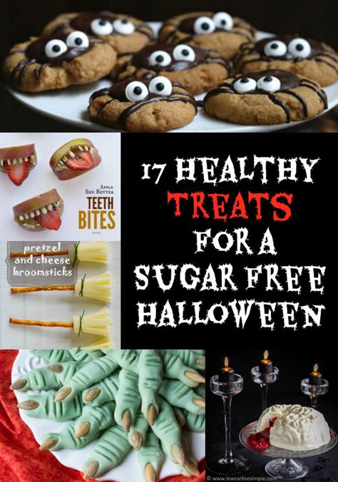 Check out these great recipe ideas by leading food bloggers for a healthy and sugar free Halloween! Sugar Free Halloween Desserts, Muffins Halloween, Snack Halloween, Savoury Treats, Healthy Halloween Treats, Healthy Halloween Snacks, Treats Halloween, Halloween Treats For Kids, Sugar Free Candy