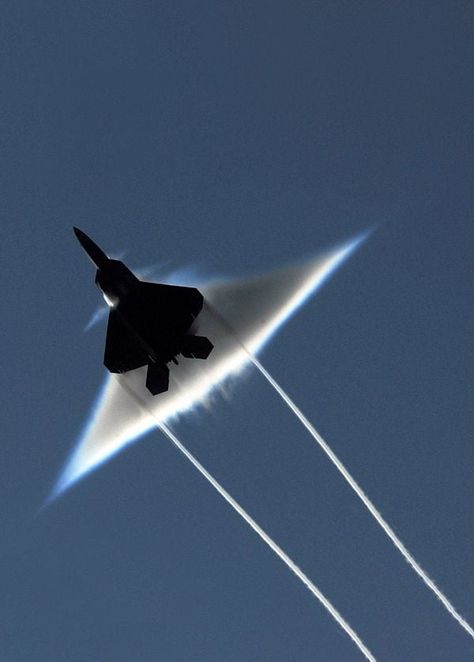 Photo Avion, F 22 Raptor, F4 Phantom, Wow Photo, Sound Barrier, F22 Raptor, Military Jets, Jet Aircraft, Sonic Boom