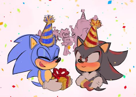 Hedgehog Game, Hedgehog Birthday, Happy Late Birthday, Sonic Birthday, Late Birthday, Sonic Franchise, Sonic And Shadow, Sonic Fan Art, Sonic Art