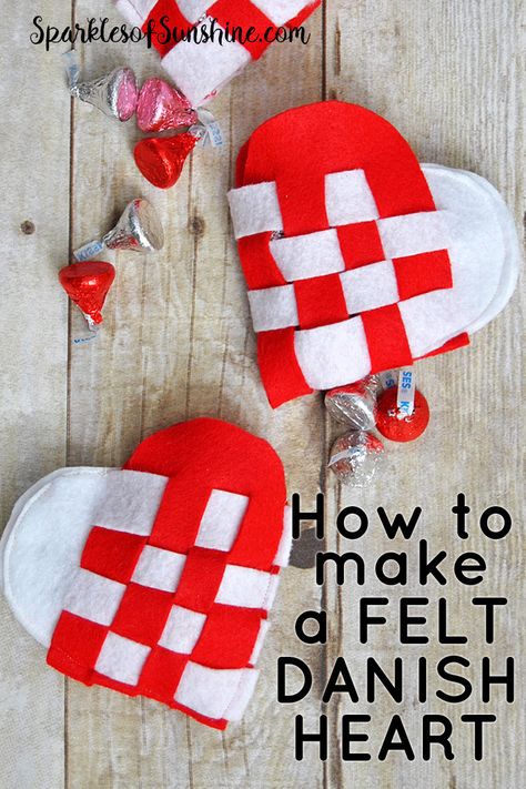 Cards Making Ideas, Danish Heart, Felt Hearts Crafts, Easy Felt Crafts, Felt Craft Projects, Diy Valentines Decorations, Valentine Projects, Cards Making, Valentine Hearts