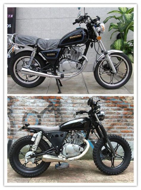 Suzuki Gn 125, Estilo Cafe Racer, Tw 125, Custom Bikes Cafe Racers, Suzuki Cafe Racer, Honda Scrambler, Cafe Racer Moto, Suzuki Intruder, Tracker Motorcycle