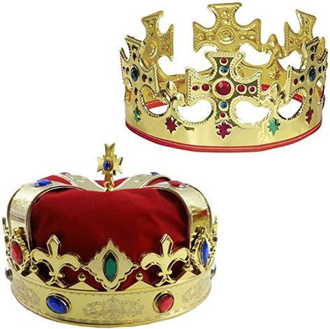 Crowns Royal, King Crowns, King Queen Prince Princess, Boy Crown, Gold Crowns, King Dress, Royal Costume, Medieval Party, King Costume