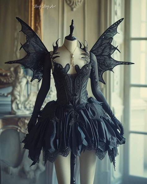 Elf Costume Dress, Halloween Evil Costumes, Halloween Dark Fairy Costume, Spooky Fairy Costume, Dark Fairy Diy Costume, Dark Fairycore Costume, Vampire Fairy Costume, Good Vs Evil Costumes, Dark Pixie Costume