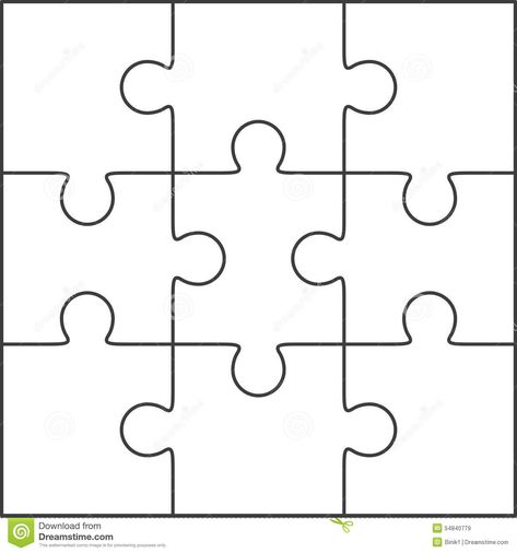 Photo About Jigsaw Puzzle , Blank Simple Template 3X3 within Jigsaw Puzzle Template For Word - Atlantaauctionco.com Diy Whale, Blank Puzzle Pieces, Jigsaw Puzzle Crafts, Puzzle Piece Template, Pattern Block Templates, Jigsaw Piece, Family Puzzle, Free Jigsaw Puzzles, Free Puzzles