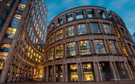 Vancouver Public Library. The Library Square Project was the largest capital project ever undertaken by the City of Vancouver. In 1990 The City held a design competition. The design by Moshe Safdie and DA Architects was by far the most radical design and yet was the public favourite. The inclusion of the 21 story office tower in the design was required in order to pay for it. Completed 1995. The Library building has a rooftop garden designed by Vancouver landscape architect Cornelia Oberlander. Vancouver Canada Photography, Alberta Canada Travel, Vancouver Photography, Newfoundland Travel, British Columbia Travel, Visit Vancouver, Vancouver Travel, Vancouver City, City Shoot