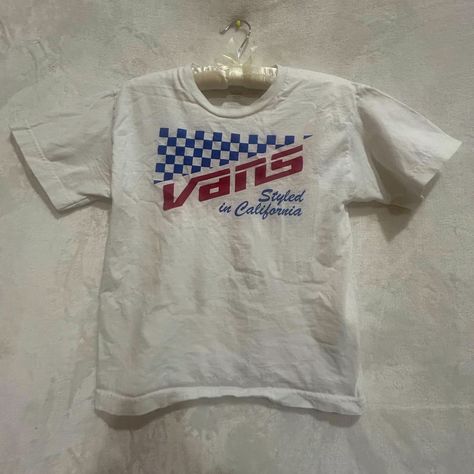 Brand: Vans Size: M Quality: Worn Once, Brand New California Colors, Tee Shirt Outfit, Vans Shirts, Vans Shirt, Vans White, Screenprinting, Mens Vans, Shirt Outfit, Tee Shirt