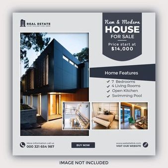 House Banner Design, Real Estate Banner, Inmobiliaria Ideas, Real Estate Postcards, Real Estate Marketing Design, Desain Ui, Real Estate Advertising, Estate House, Ads Creative Advertising Ideas