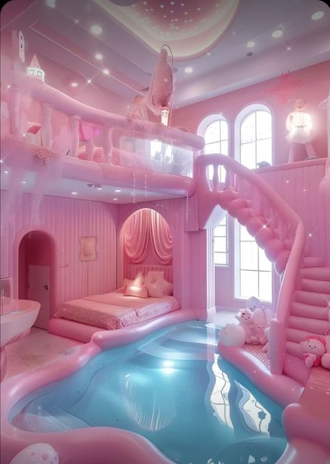 Pink Kids Bedrooms, Casa Aesthetic, Blush Pink Bedroom, Luxury Kids Bedroom, Stile Harry Potter, Pinterest Room, Amazing Bedroom Designs, Dream Bedroom Inspiration, Beautiful Bedroom Decor