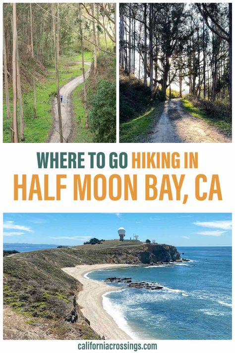 Find the best hiking in Half Moon Bay, California. This guide has 11 awesome hikes of varying distances and difficulty but they also have eye-popping landscape views. Hiking near San Francisco | Bay Area hikes | Things to do in Half Moon Bay | California Coastal trail hikes | Half Moon Bay beaches Bay Area Hikes, California Trail, Half Moon Bay California, California Hikes, Park Trails, Half Moon Bay, California Travel Road Trips, California Coastal, Usa Travel Destinations