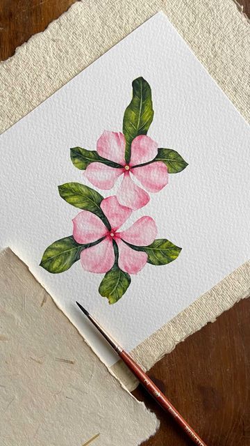 Graphic Design Watercolor, Watercolor Floral Design, Small Flower Drawings, Watercolor Course, Paint Together, Watercolour Flower, Watercolor Paintings Nature, Botanical Flower Art, Flower Drawing Tutorials