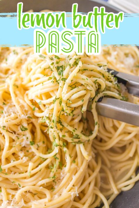 Lemon Butter Pasta, Buttered Noodles Recipe, Garlic Butter Noodles, Pasta Roni, Butter Sauce For Pasta, Lemon Shrimp Pasta, Garlic Butter Pasta, Lemon Shrimp, Quick Pasta Recipes