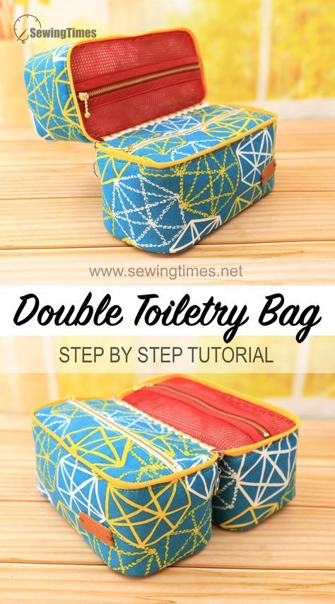 Large Toiletry Bag Sewing Pattern, Diy Toiletry Bag Pattern, Make Up Bag Pattern Free, Sew Toiletry Bag, Travel Sewing Projects, Travel Pouch Bag, Sewing Toiletry Bag, Diy Toiletry Bag, Makeup Bag Sewing Pattern