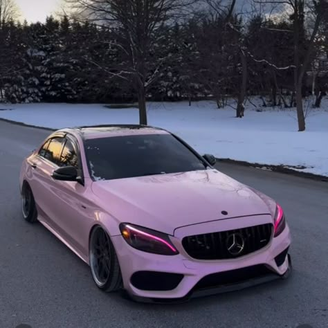 Pink Car Wrap, Pink Bmw, Pink Cars, Dream Cars Bmw, Purple Car, Grey Car, Pink Vinyl, Top Luxury Cars, Custom Wraps