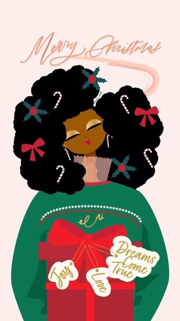 Eeni on Instagram: "Merry Christmas my lovelies 🎄✨ Wishing you love, peace and joy this season and forever✨ Love always, Eeni #blackgirljoy #melaninart #shareblackstories #blackgirlluxury #blackgirltravel #essencestyle" Cute School Planner, Black Christmas Cards, African American Expressions, African American Christmas, Merry Christmas Black, African Christmas, Bday Wishes, Thankful Thanksgiving, American Christmas