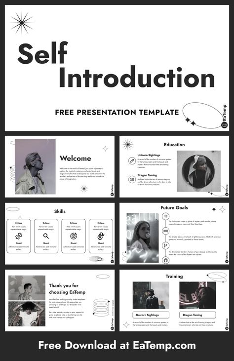 Self Introduction PPT Template - Free PowerPoint Templates, Google Slides… in 2024 | Presentation slides design, Powerpoint template free, Powerpoint presentation templates Google Slides Professional, All About Me Powerpoint Ideas, Professional Presentation Template, About Me Powerpoint Slide, Ppt Introduction Slide, Self Presentation Powerpoint, Google Slide Templates Aesthetic, Intro Slide Design, Aesthetic Google Slides Templates