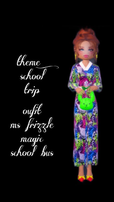 #dresstoimpress #dti #outfitidea #dresstoimpressideas #dresstoimpressoutfits #dresstoimpressvip #dresstoimpresstips #viral #roblox #dtioutfits Magic School Bus Ms Frizzle, Elliott Core, Ms Frizzle Dress, Ms Frizzle, Magic School Bus, School Trip, Magic School, School Bus, Dress To Impress