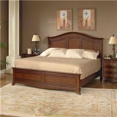 Lacquer Craft USA Avalon Queen Panel Bed - 837-150+151+152 Brown Wood Bedroom Furniture, Bed Designs With Storage, Simple Bed Designs, Best Bedroom Colors, Wooden Bedroom Furniture, Simple Bedroom Decor, Wood Bed Design, Wooden Bed Design, Bedroom Cupboard Designs