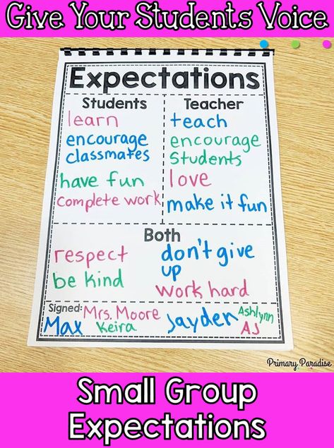 Expectations in a small group setting can be tricky to maintain. This is how i make it work as a K-5 intervention teaching with multiple groups. Small Group Organization, Intervention Teacher, Teacher Expectations, Classroom Norms, Small Group Intervention, Intervention Classroom, Autumn Teaching Ideas, Classroom Management Plan, Student Voice