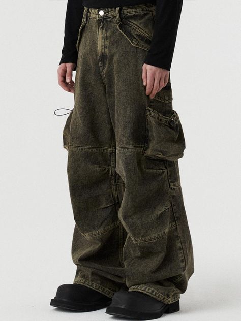 Burlap Pants, Cargo Pants Pockets, Construction Pants, Pinterest Wardrobe, Baggy Cargo Pants, Yellow Tone, Stylish Pants, Mens Fashion Streetwear, W Concept