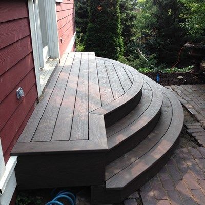 French Door Steps To Patio, Backyard Stairs From House, Backdoor Steps To Patio, درج السلم, Patio Stairs, Front Porch Steps, Deck Steps, Patio Steps, Patio Deck Designs