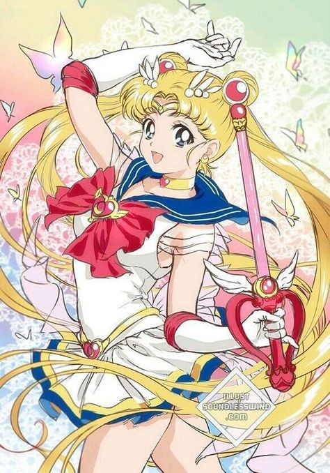 Super Sailor Moon ~ Kaze-hime ♥ An Anime, Anime Character, Sailor Moon, Moon, Hair, Anime