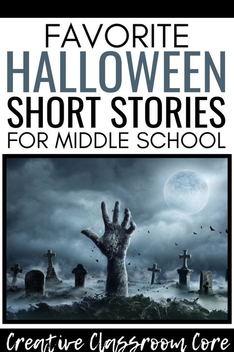 Spooky Short Stories For Middle School, Scary Short Stories For Middle School, Halloween Lesson Plans Middle School, Halloween Fifth Grade, Halloween Ela Activities Middle School, 6th Grade Halloween Activities, Grade 5 Halloween Art, Halloween Activities For Middle School, Halloween Middle School