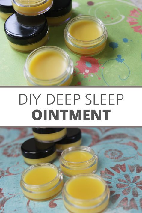 Sleep Balm Recipe, Homemade Sleep Remedies, Sleep Salve Recipe, Diy Salves And Balms, Diy Ointment, Sleep Salve, Sleep Oils, Diy Salve, Sleep Balm