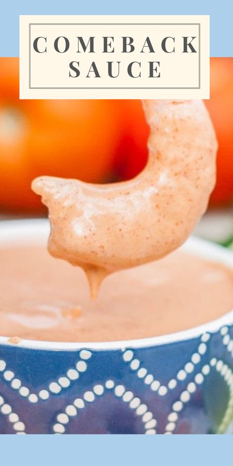 Comeback Sauce Recipe, Homemade Cocktail Sauce, Comeback Sauce, Seafood Sauce, Homemade Sauce Recipes, Remoulade Sauce, Thousand Island, Dipping Sauces Recipes, Homemade Condiments