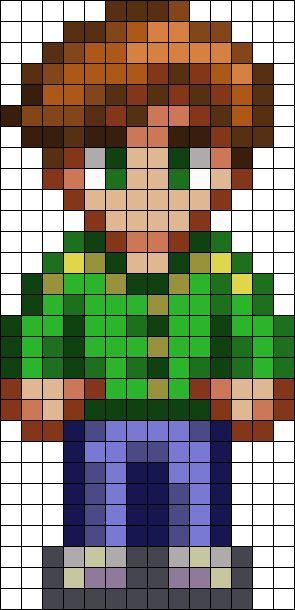 Stardew Valley Fuse Beads, Stardew Valley Pixel Art, Alex Stardew Valley, Maximalist Room, Pokemon Perler Beads, Pixel Characters, Easy Perler Beads Ideas, Fuse Bead Patterns, Pixel Art Templates