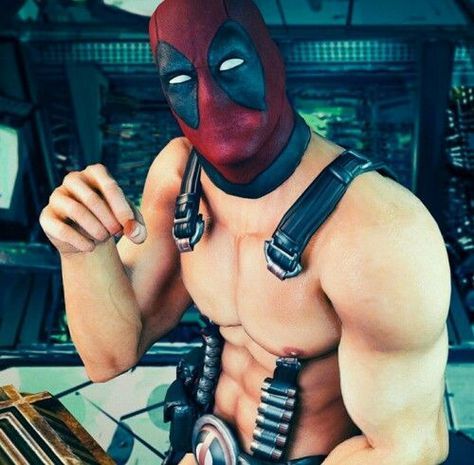 Deadpool Mask, Men Abs, Pahlawan Super, Anime Guys Shirtless, Man Thing Marvel, Shirtless Men, Chi Chi, Handsome Anime Guys, Funny Anime Pics