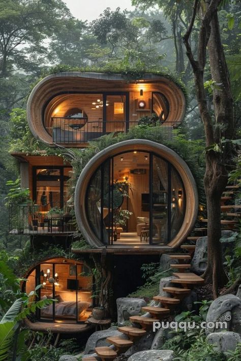 Treehouse Design: Tips for Building Your Perfect Hideaway - Puqqu Fantasy Cabin, Creative Houses, Alternative House, Treehouse Construction, Treehouse Design, Luxury Tree Houses, Beautiful Tree Houses, Nature House, Crazy Houses