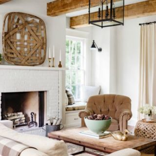 How to Warm Up a White Room - White Decorating Ideas Furnitur Ruang Keluarga, Rustic Living Room Furniture, Modern Rustic Living Room, Birch Logs, Living Room Decor Rustic, Modern Rustic Homes, Diy Farmhouse Decor, Rustic Living, Rustic Living Room