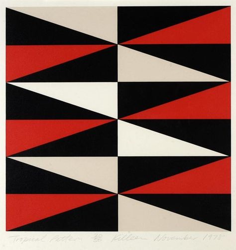 Rhythm Art, Auckland Art Gallery, Symmetrical Balance, Red Diamonds, Scandinavian Pattern, Geometrical Design, Fancy Art, Design Library, Principles Of Design