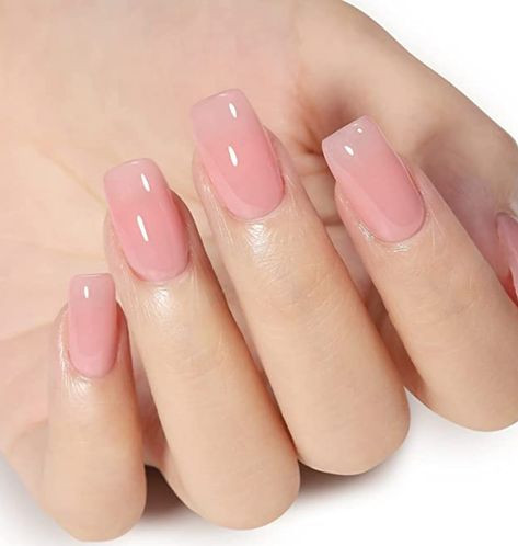 If you are you doing your own nails right now, this is there to start! Love it 😀💅 #gelpolish #doityourself #nudegel Pink Clear Nails, French Manicure At Home, Nail Polish Natural, Jelly Gel Nail Polish, Pink Gel Polish, Nail Art French, Valentine Nail, Clear Acrylic Nails, Pink Gel Nails