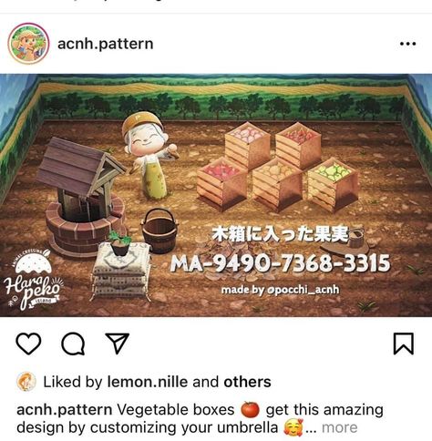 Acnh Cardboard Code, Acnh Cardboard Design, Acnh Cardboard Box Design, Acnh Vegetable Sign, Animal Crossing Record Shop, Wood Box Design, Vegetable Boxes, Record Boxes, Student Christmas Gifts