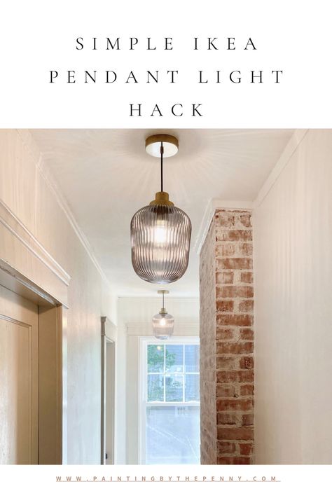 Ikea Hanging Light Pendant Lamps, Jakobsbyn Ikea Kitchen, Ikea Light Pendant, Hallway Light Shades, Ikea Pendant Hack, Bedroom Pendant Lights Bedside, Pendant Light Laundry Room, Hall Stairs And Landing Lighting Ideas, Solklint Ikea Ceiling Lamp