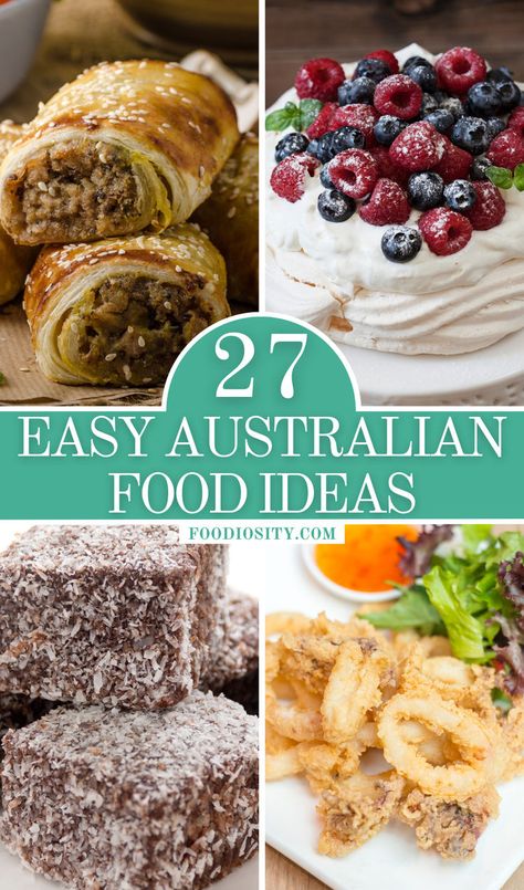 Whether you’re drawn to the comfort of traditional dishes or the adventure of modern fusions, these 27 recipes provide a delicious way to experience the spirit of Australian cooking, celebrating the joy of sharing good food with friends and family. Australian Food For Kids, Aussie Food Recipes, Australia Food Traditional, Australian Dessert Recipes, Australian Appetizers, Australian Recipes Traditional, Homeschool Recipes, Australian Food Recipes, Australian Dishes