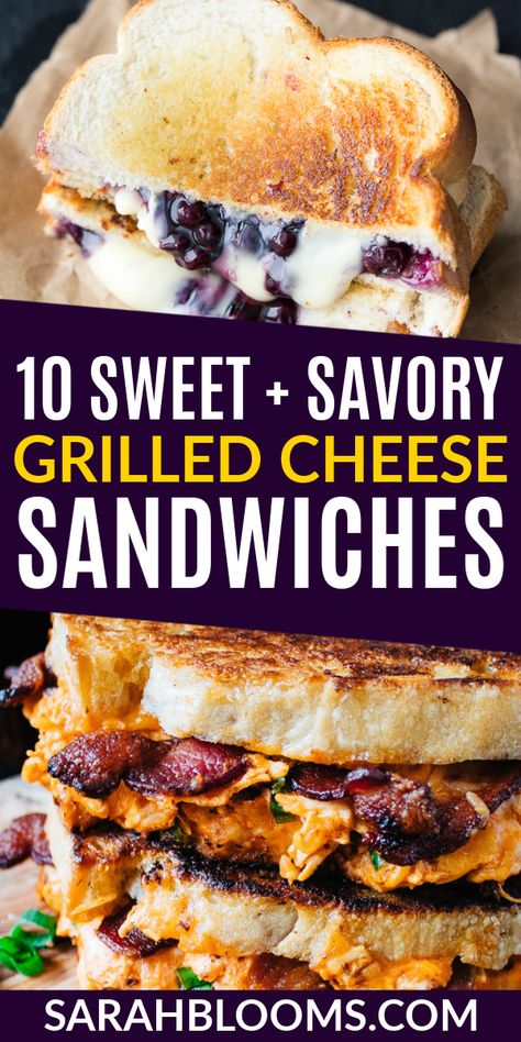 Unique Grilled Cheese, Grilled Cheese Recipes Gourmet, Fancy Grilled Cheese, Sandwhich Recipes, Best Sandwich Recipes, Gourmet Grilled Cheese, Grill Cheese Sandwich Recipes, Plats Healthy, Cheese Sandwich Recipes