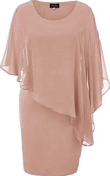 Hanna Nikole Women's Plus Size Cocktail Dress with Popover Overlay Casual Dresses 18W Dark Pink : Amazon.ca: Clothing, Shoes & Accessories Pencil Dress Wedding, Dress With Chiffon Overlay, Chiffon Capelet, Chiffon Poncho, Elegant Summer Dresses, Cocktail Formal, Wear To Work Dress, Chiffon Overlay, Dress Chiffon