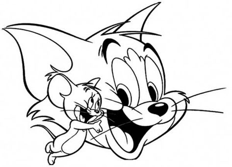 Tom and Jerry, : Jerry Love Tom in Tom and Jerry Coloring Page Tom Und Jerry Cartoon, Sisters Pics, Tom And Jerry Coloring, Tom A Jerry, Tom And Jerry Drawing, Tom I Jerry, Tom And Jerry Kids, Tom Ve Jerry, Desenho Tom E Jerry