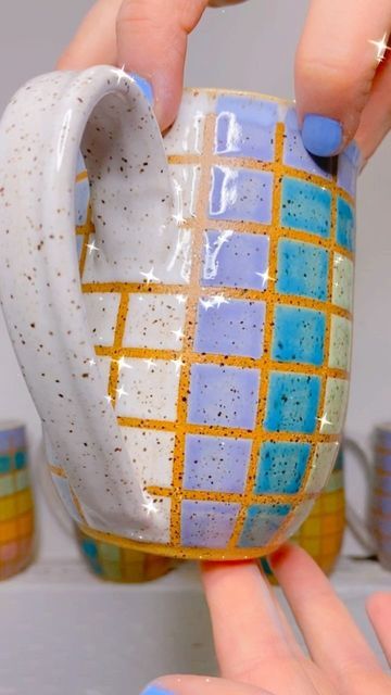 Rainbow Glaze Pottery, Pottery Glazing Ideas, Rainbow Pottery, Painting Pottery, Ceramic Projects, Pottery Inspo, Color Me Mine, Clay Studio, Handmade Mug